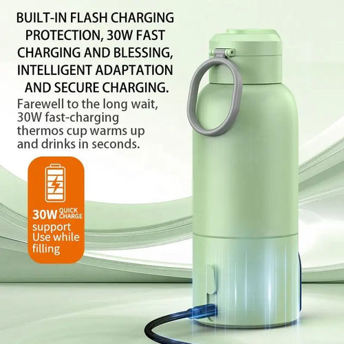 Portable Bottle Warmer with Night Light – 12000mAh Rechargeable 17oz Travel Milk Warmer